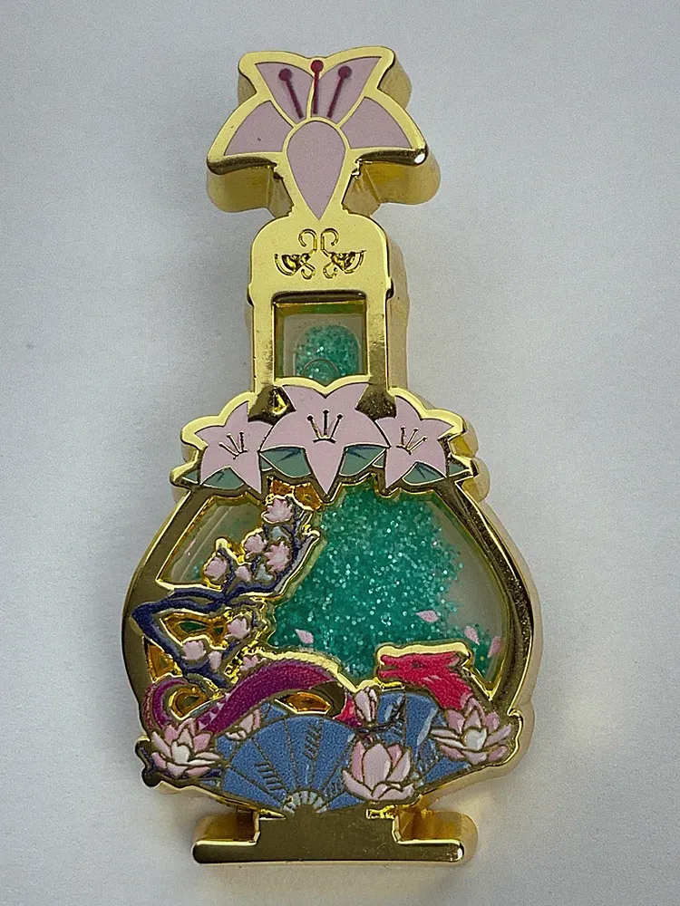 Disney Princess Liquid Glitter Filled Perfume Bottle Mystery Pin Mulan G5