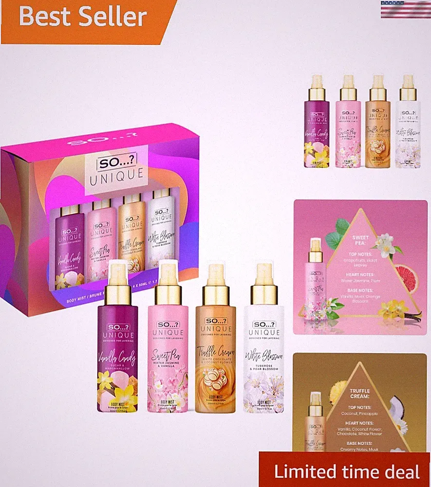 Unique Body Mist Set - Perfumes for Women - Body Spray for Women - , Cruelty...